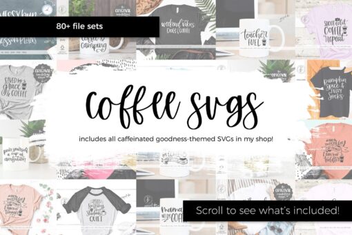 The Coffee SVG Bundle - Cricut Svg - Cricut File - Silhouette File - Cricut Image - Pumpkin Spice SVG - Caffeine SVG - Teacher Svg - Mom Svg