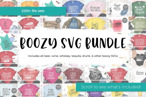 The Boozy SVG Bundle - Wine SVG - Instant Download Cricut - Instant Download Silhouette - Beer SVG - Whiskey Svg - Day Drinking Svg - Drunk